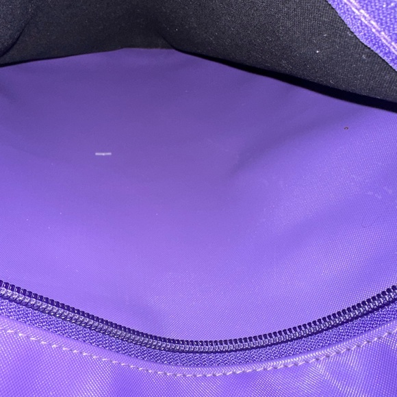 Jon Hart Design Purple With Brown Leather Accent Back Pack - Picture 8 of 8